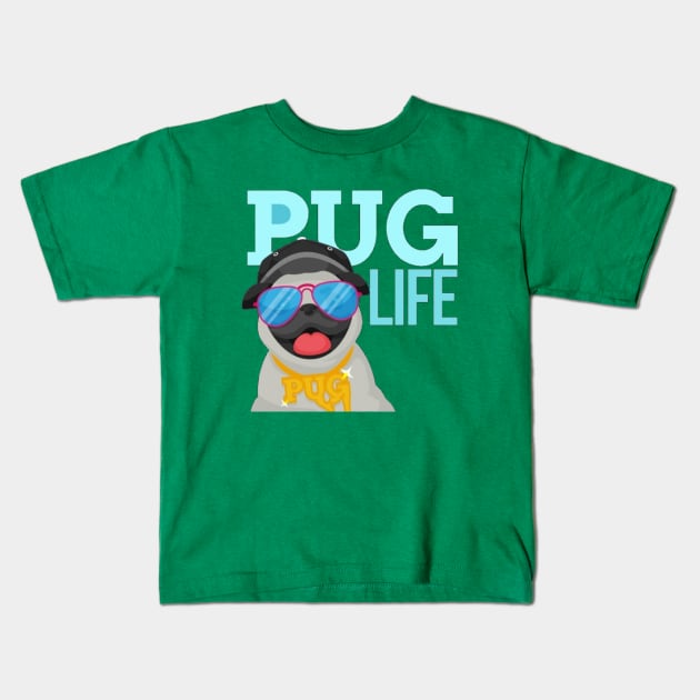 pug life Kids T-Shirt by RamsApparel08